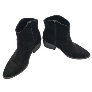 Forever 21 Black Zip Ankle Boots Womens 9 Country Western Booties